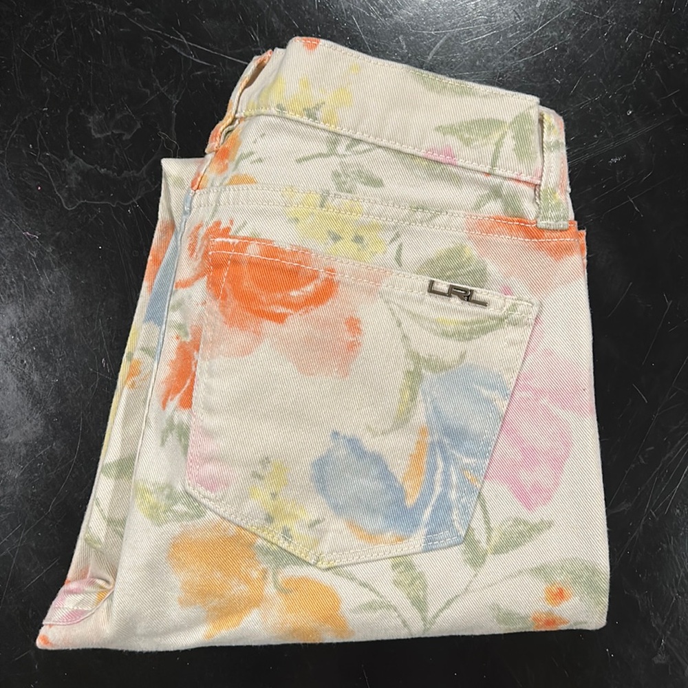 Ralph Lauren Floral Denim Straight Ankle 4